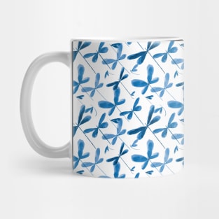 Super Blue Dragon-fly Pattern Mug